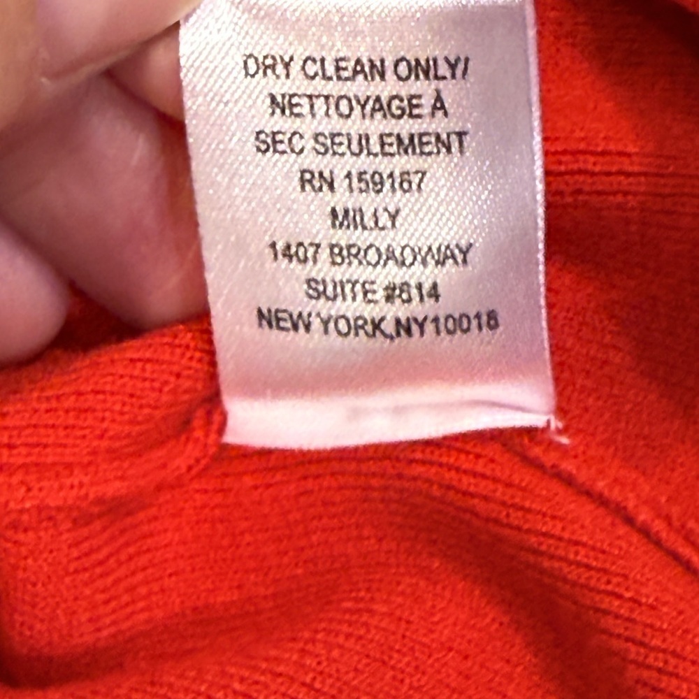 Girls MILLY MINIS Red Fit & Flare Ribbed long sleeve dress- Size 7/8 - Picture 6 of 6